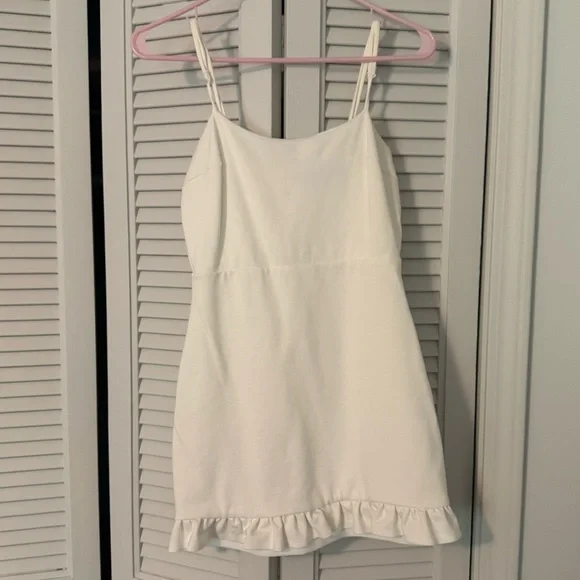 Lulus | Dresses | Lulus Elegant White Ruffle Mini Dress | Poshmark